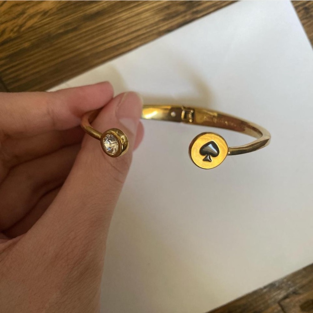 Kate Spade Gold Plated Hinged Bangle Bracelet